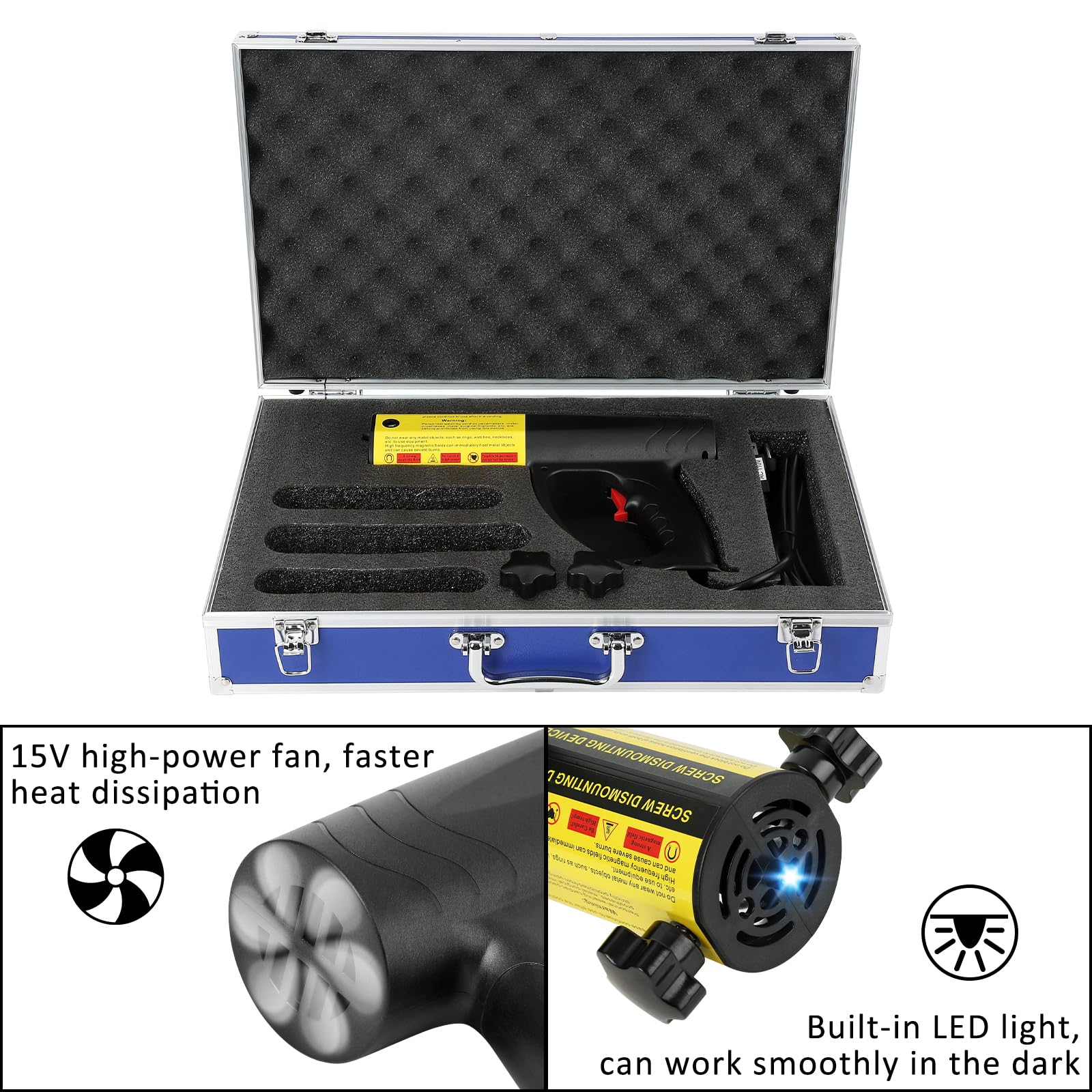 Garvee Magnetic Induction Heater Kit - 1500W 110V, Automotive Flameless Heat, Handheld Rusty Screw Removal, High Efficiency, Compact Design