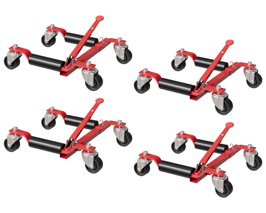 Garvee Mechanical Wheel Dolly Reinforced Steel 1500 lbs Capacity 12" Wheel Clearance Rust-Resistant Powder Coating