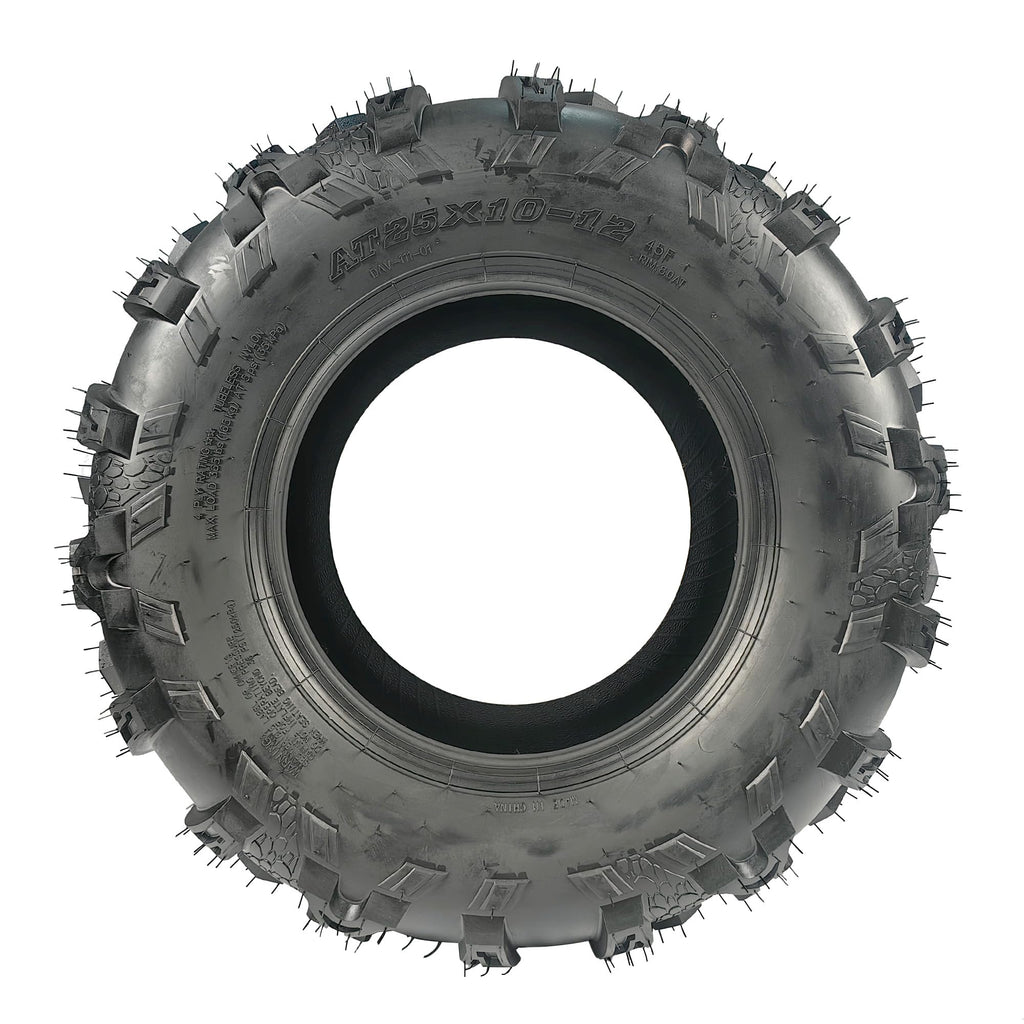 Garvee Pack of 2 25x10x12 ATV Tires Heavy-Duty All Terrain Tires for UTVs Enhanced Grip and Stability Black