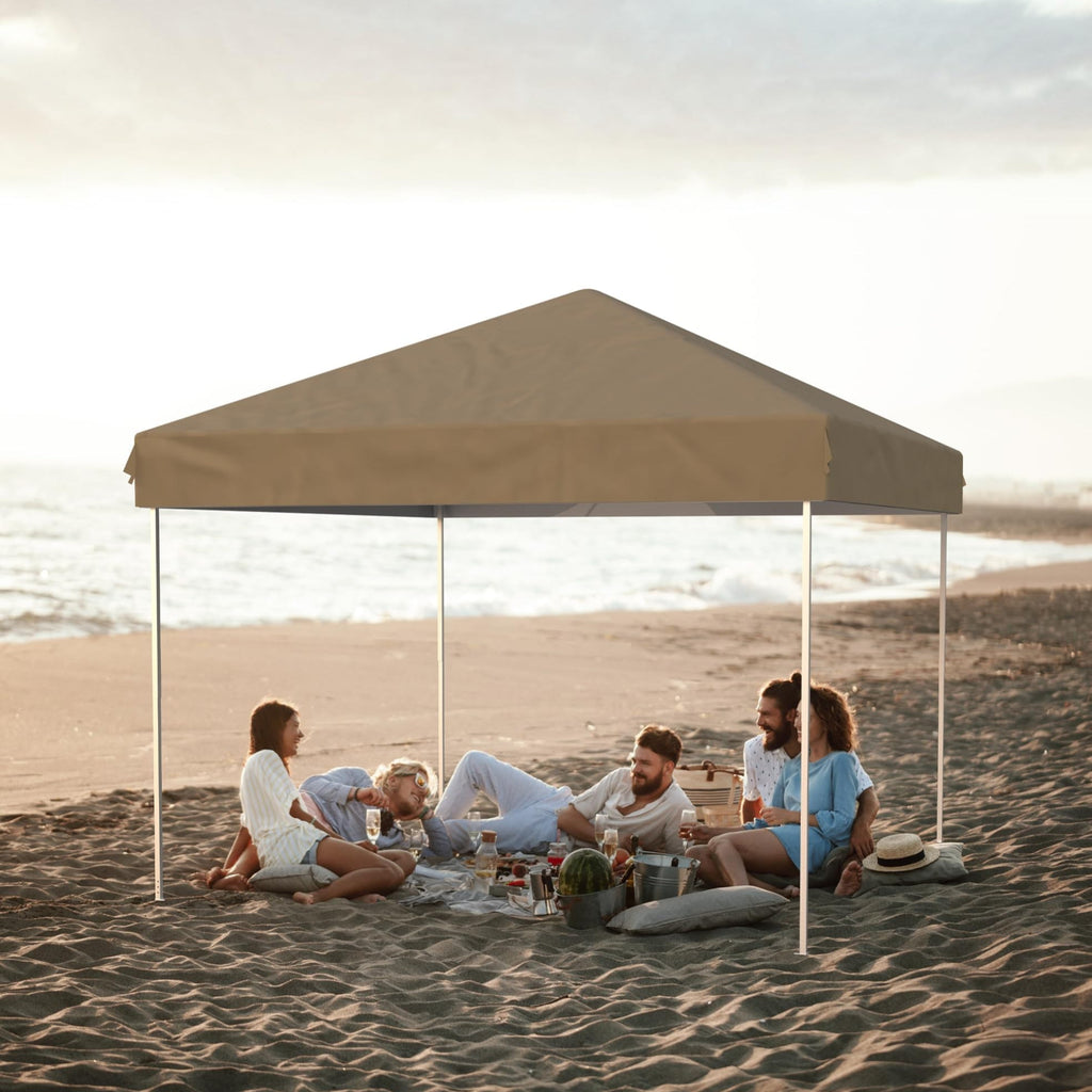 Garvee 10'x10' Pop Up Canopy, Easy Up Canopy Tent, Heavy Duty Tents for Parties, One Person Set Up Event Tent