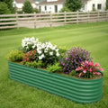 Garvee 8' X 2' X 1.5' Raised Garden Bed,Galvanized Raised Planter Boxes Outdoor with Easy Assembly, Large Garden Bed for Vegetables, Fruits, Flower,Raised Garden Bed, Green