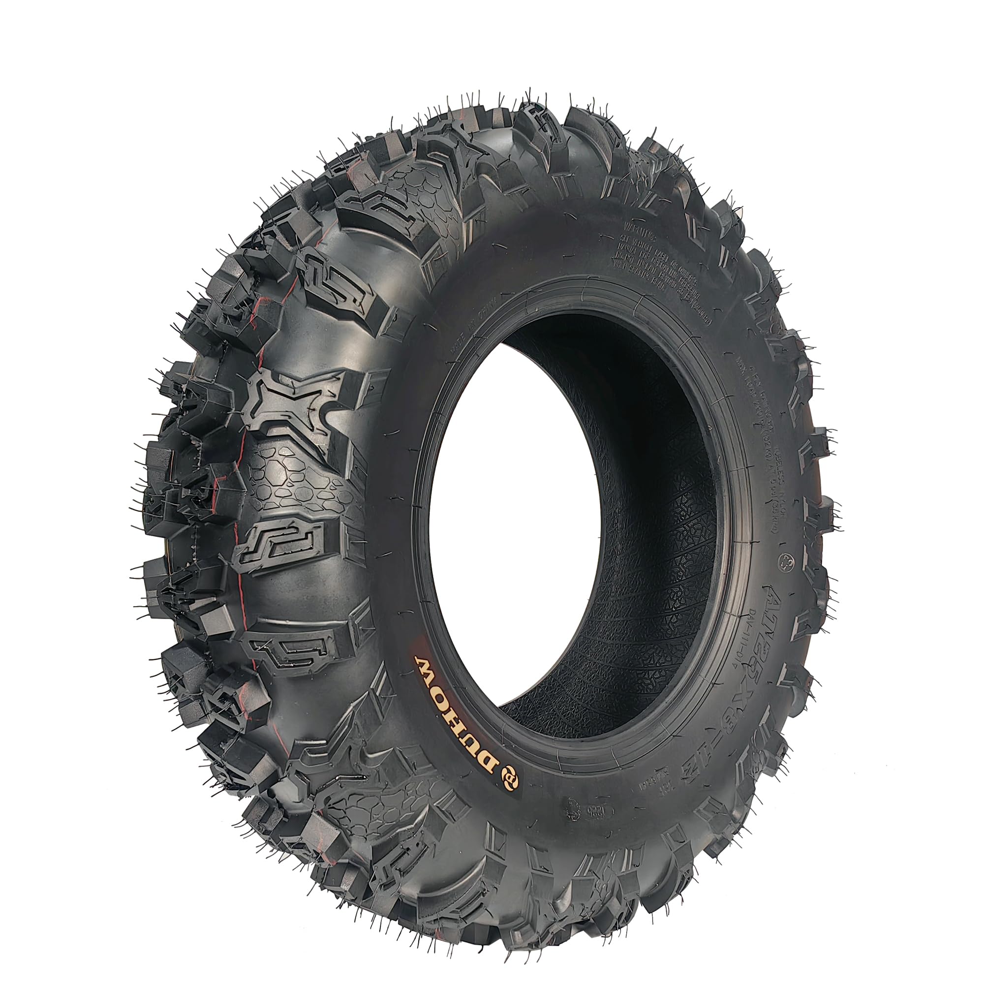 Garvee Pack of 1 25x8x12 ATV Tires Heavy-Duty Grip and Stability for Off-Road UTVs Black
