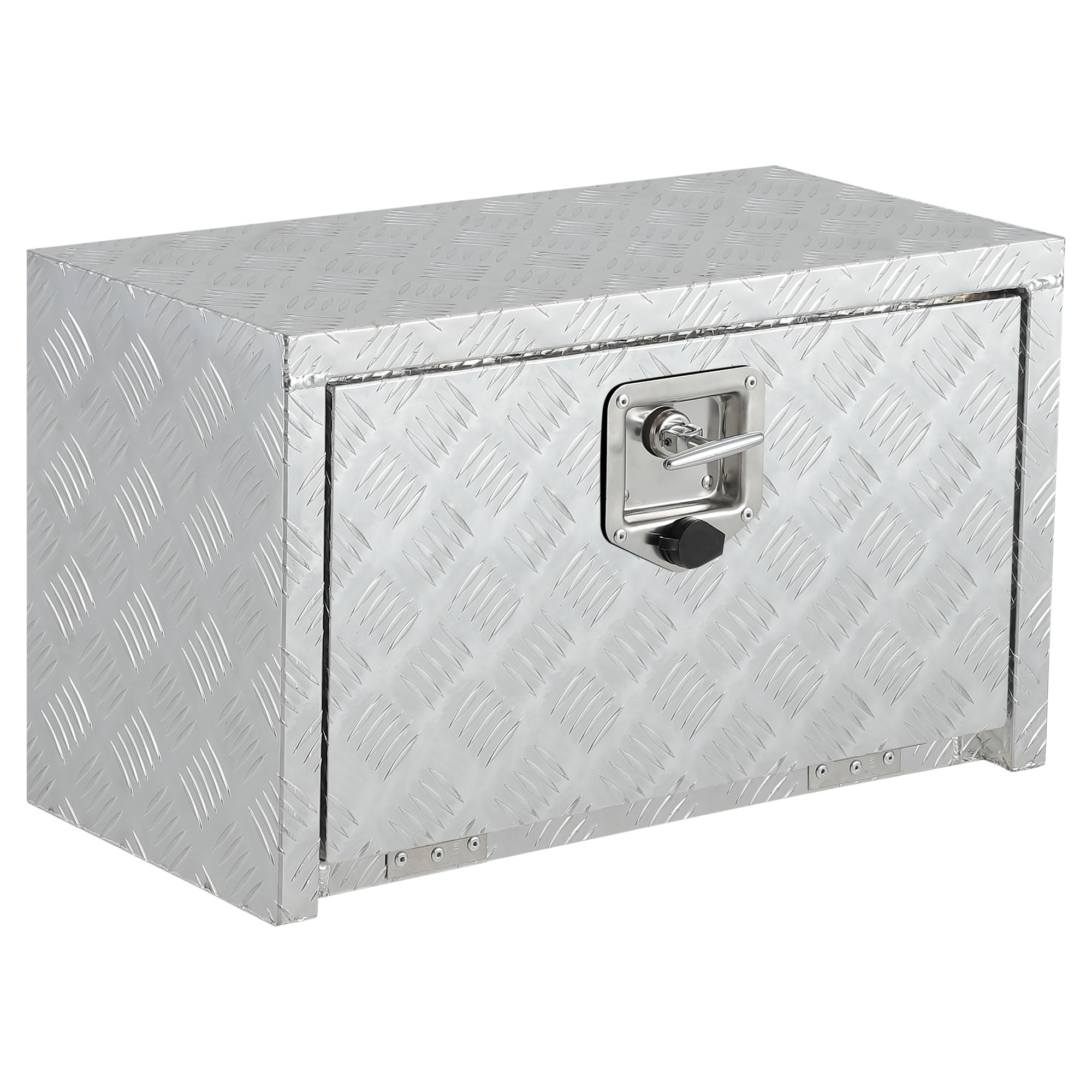 Garvee 24 Inch Heavy Duty Aluminum Tool Underbody Box Waterproof Truck Storage Organizer Chest for Pick Up Truck Bed RV Trailer 24" X 14" X 16" Silver