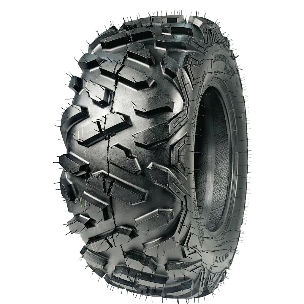 Garvee 25x8-12 ATV UTV Tires 6PR All-Terrain Tubeless Directional Knobby Tread Black