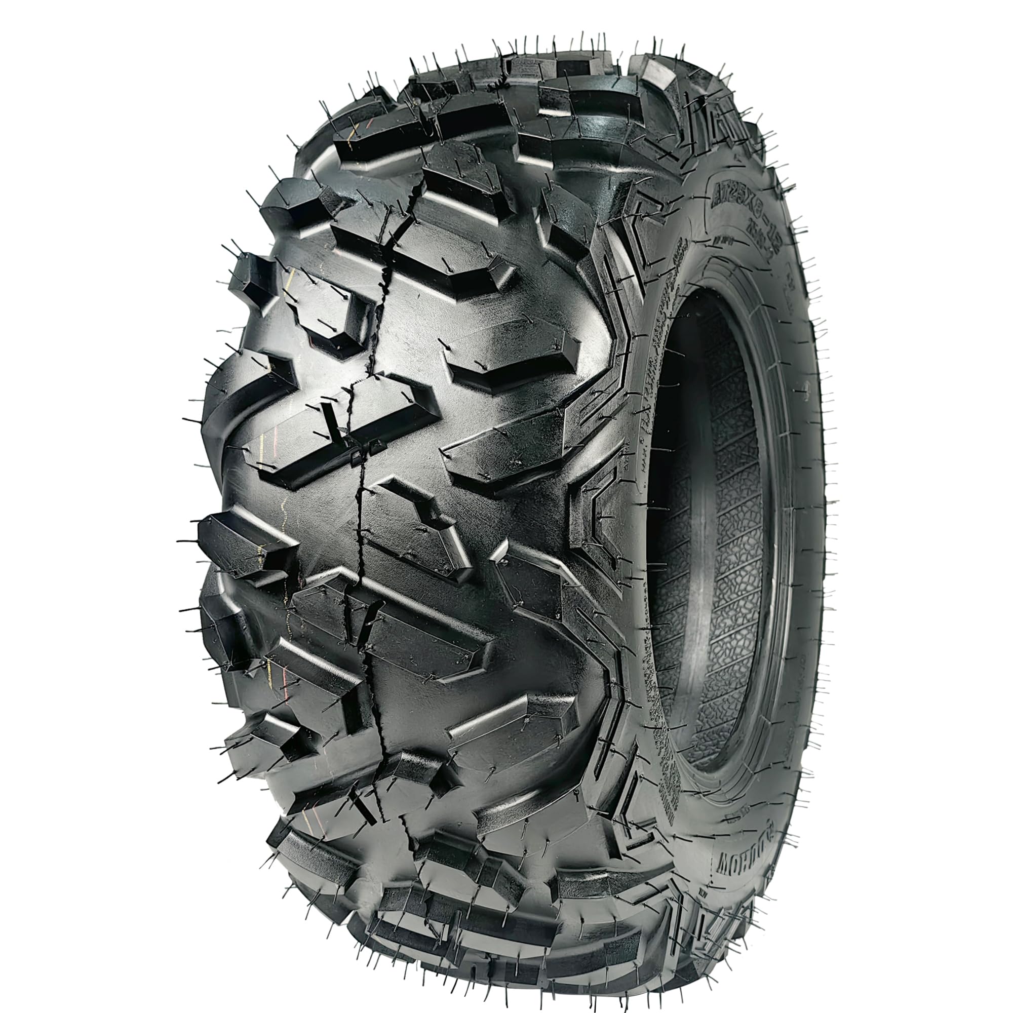 Garvee 25x8-12 ATV Tires All Terrain 6PR Heavy Duty Tubeless for Trail Mud Rock Off-Road 25x8x12 Black Pack of 2