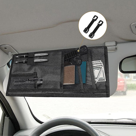 Garvee Truck Visor Organizer Multi-Pocket Panel for Auto Accessories