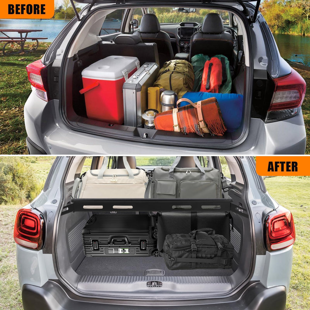 Garvee 330 LBS Heavy Duty Rear Trunk Cargo Rack Basket Compatible with 2007-2024 Wrangler JK JKU Interior Storage Luggage Carrier Rack Shelf for JL JLU Unlimited 4 Door Hardtops Steel Rust-Resistant Black