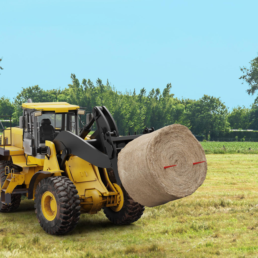 Garvee 2pcs Hay Spear 49" Bale Spear, 4500lbs Capacity Heavy Duty Quick Attach Square Hay Bale Spears, Hay Bale Spike With Hex Nut & Sleeve for Buckets Tractors Loaders