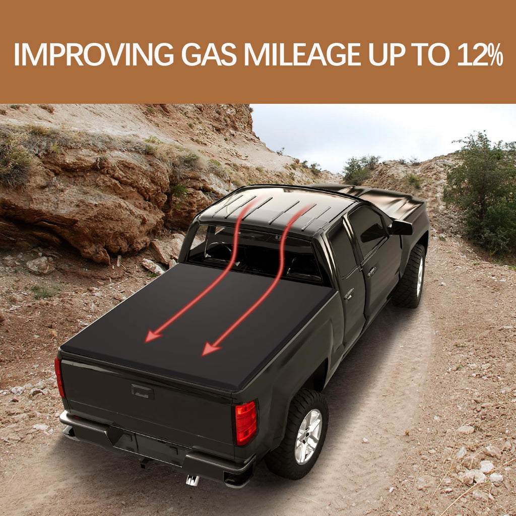 Garvee 5.8ft Roll-Up Soft Tonneau for '14-'18 Silverado 1500