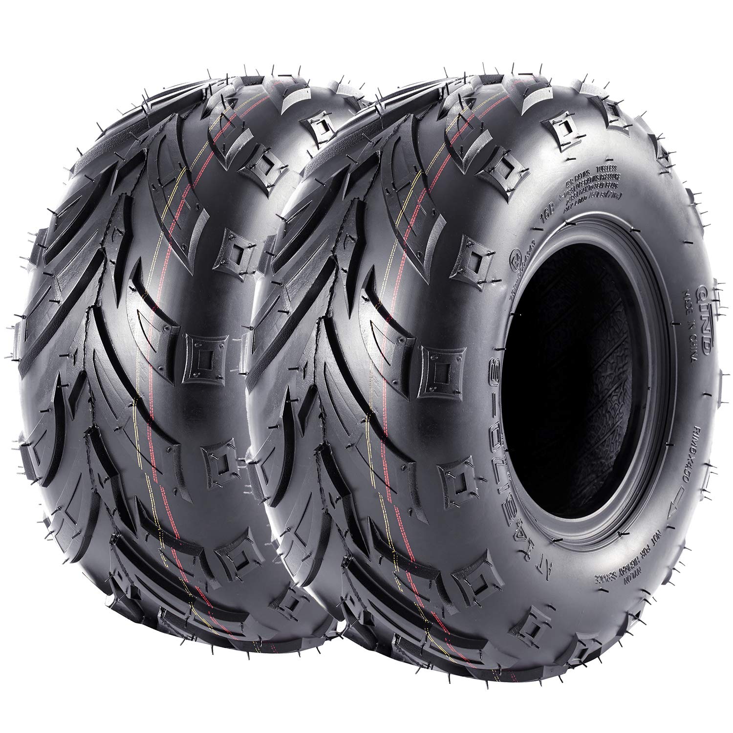 Garvee 145 70-6 ATV Tires 145/70-6 Mini Bike Tires 145 70 6 ATV & Go Kart Street Mini Bike Tires, 4Ply Tubeless Off-road Tires, Set of 2