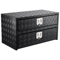 Garvee 36" Aluminum Truck Tool Box w/Drawer, Two-Tier Organizer, Waterproof Underbody Toolbox for Pickup, Truck Bed, RV, Trailer, 36"x18"x20"
