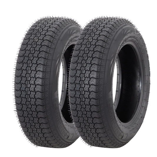Garvee ST225/75D15 6PR Trailer Tires, 6PR Load Range C, 15in Fuel-saving Designed Trailer Tires 225 75 15 for Travel/Camper/Landscape/Cargo/Utility/Boat/Horse/Farm/Hauler Trailer(Pack of 2)
