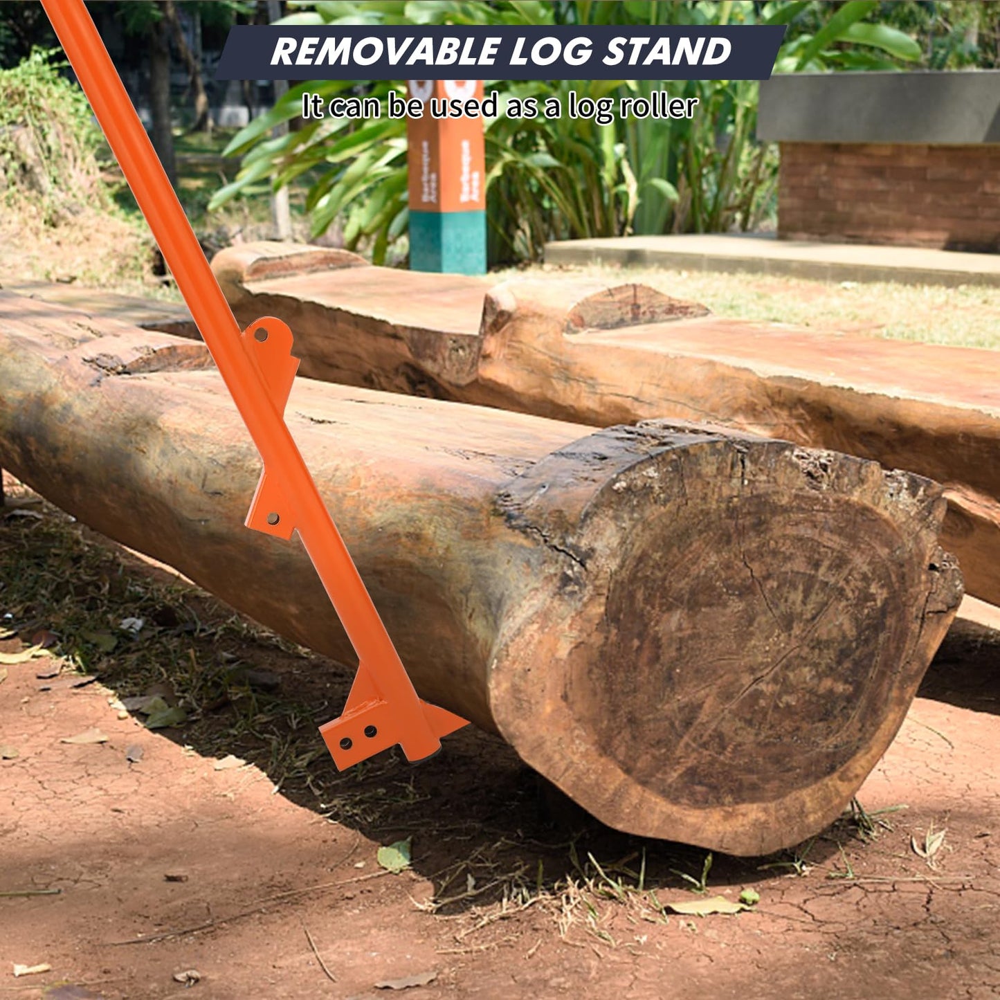 Garvee 51 Inch Timberjack Log Lifter, Adjustable Log Roller Cant Hook, Log Roller Tool Heavy Duty Steel Log Jack, Logging Tools for Rolling and Raising Up The Logs with Grip Handle