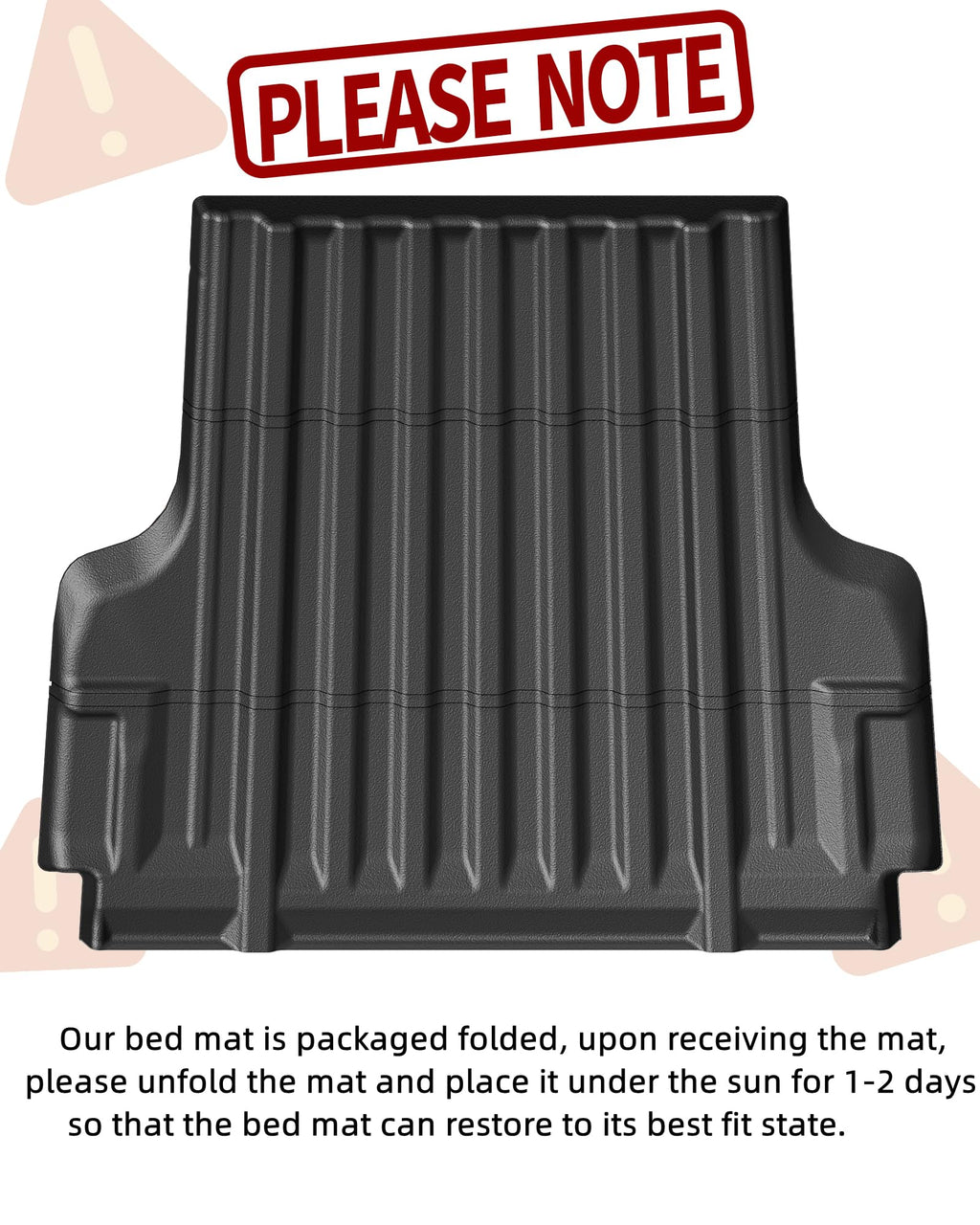 Garvee Truck Bed Mat for 2005-2023 Toyota Tacoma Double/Crew Cab 5 Feet (60.5 inches) Bed, Anti Slip All Weather TPE Pickup Bed Liner Cargo Mats