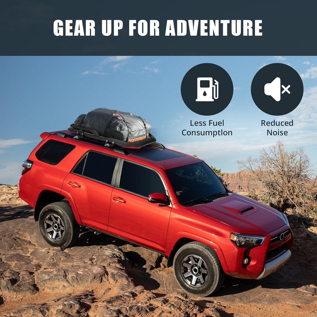 Garvee Roof Baskets 220 LBS Loading Capacity, 63" x 43" x 6.3" Capacity Anti-Rust Rooftop Cargo Carrier, Roof Rack Basket for SUV, Car and Truck