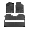 Garvee Floor Mats for 2017-2025 Honda Ridgeline Crew Cab, TPE All Weather Custom Fit Floor Liners, Black
