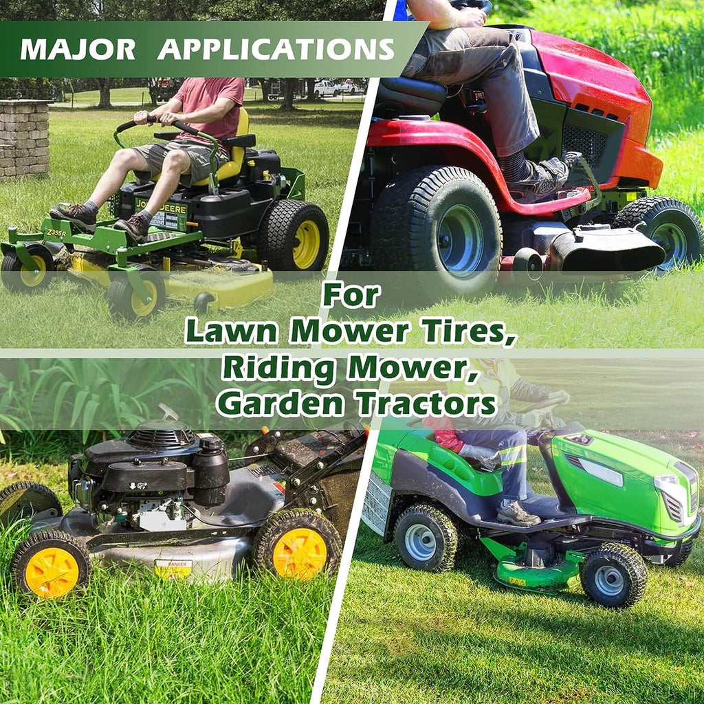 Garvee 20x8.00-8 Tubeless Lawn Mower Tires with Rim (Fit Most Ariens, Husqvarna), 3.48" Offset Hub, 0.757" Bushing with 0.197" Keyway, 20x8-8 20x8x8 Turf Tire, 4 Ply, 965lbs Capacity, Set of 2