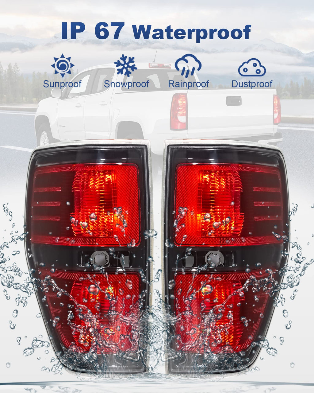 Garvee 09-14 Ford F-150 Tail Lights, Driver & Passenger Side Assembly