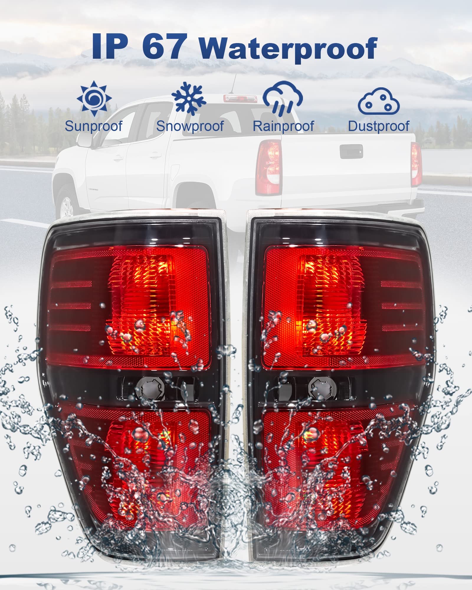 Garvee 09-14 Ford F-150 Tail Lights, Driver & Passenger Side Assembly
