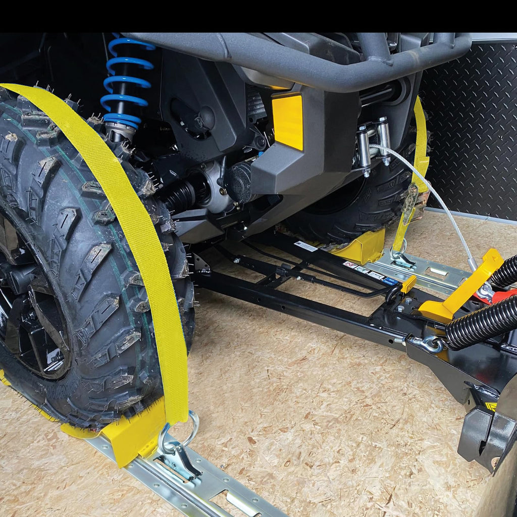 Garvee 5FT E Tracks Tie-Down Rail Kit, 4 Pack Vertical E Track Rails Includes 4 Steel Rails & 4 O-Rings & 4 Tie-Offs W/D-Ring, Versatile Trailer Securing Accessories for Trailers, Truck Bed