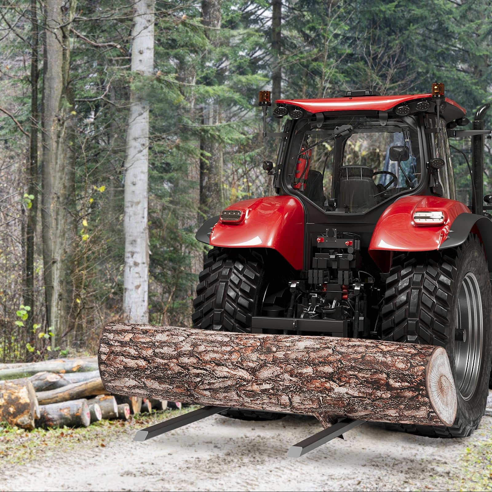 Garvee 3 Point Hitch Pallet Fork, 1500 lbs Capacity Tractor Pallet Forks, 40” Adjustable Quick Hitch Attachments for Category 1 Tractor