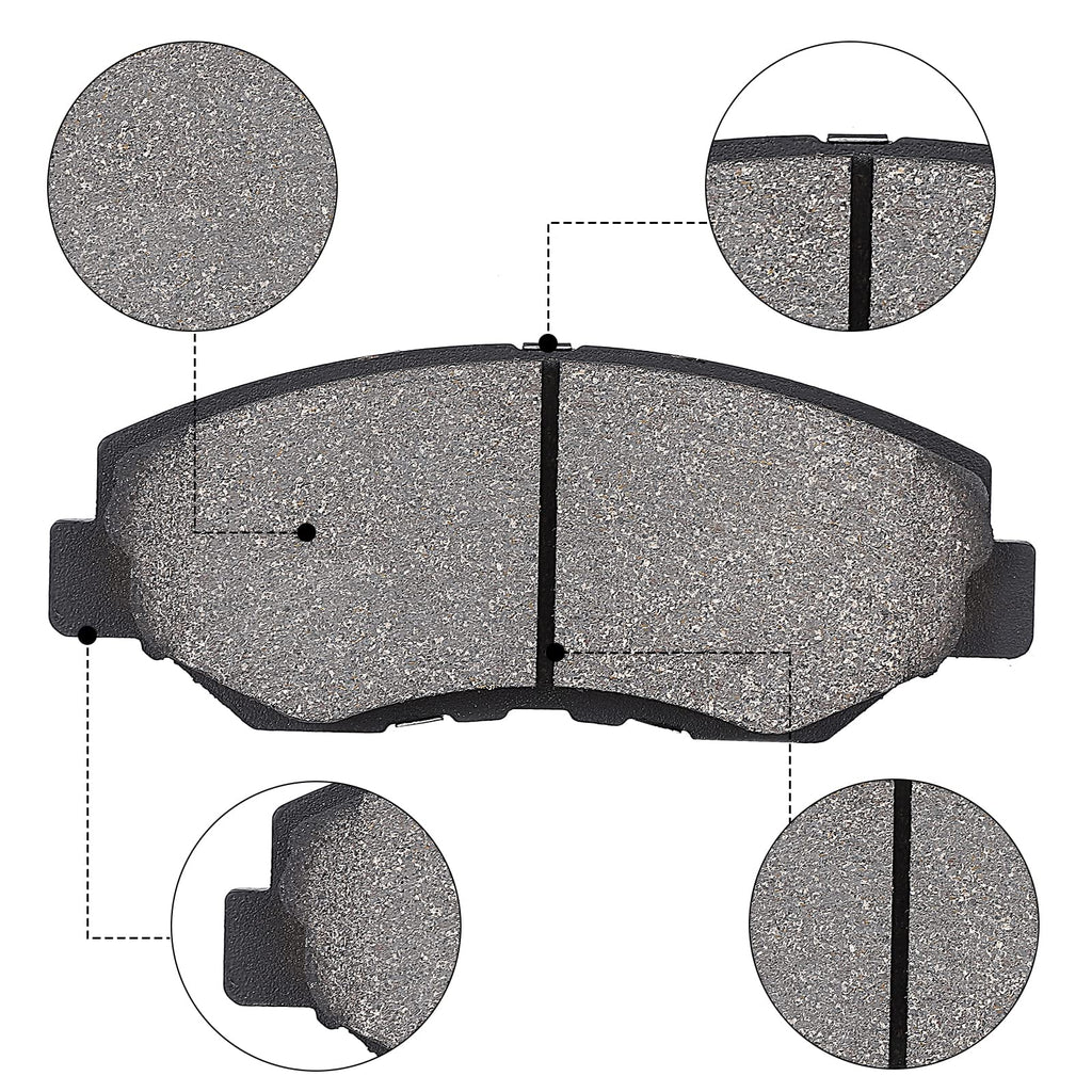 Garvee 4Pcs Premium Ceramic Front Brake Pads for 1991-2007 Accord,2002-2015 Civic,2002-2006 CR-V, 2012-2016 CR-V,2013-2022 Acura ILX,2003-2011 Element,2013-2014 Fit,2003-2008 Pilot,2013-2015 ILX