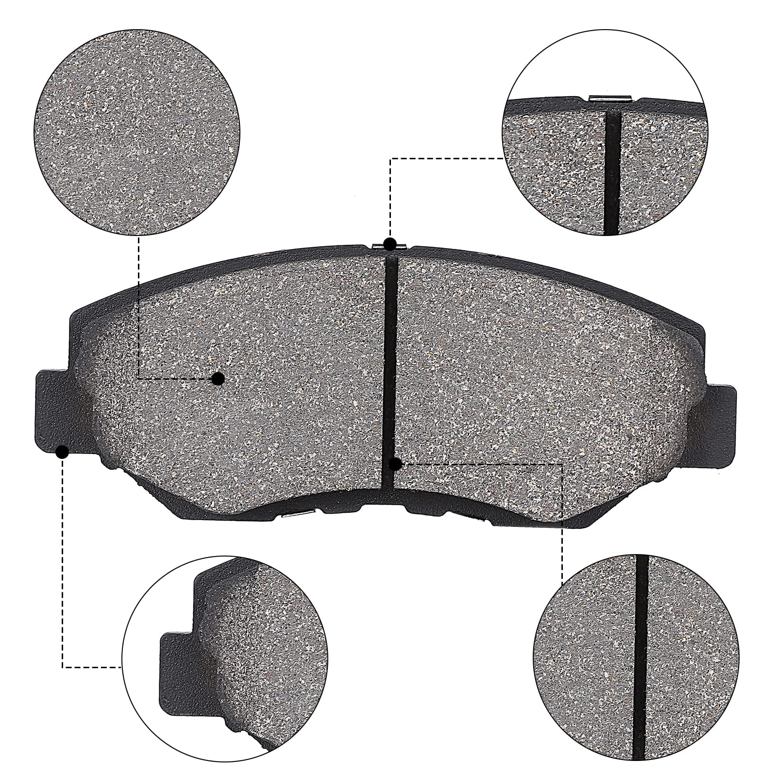 Garvee 4Pcs Premium Ceramic Disc Front Brake Pads for 2008-2009 ALLURE LaCROSSE,2006-2011 LUCERNE DTS,2006-2013 IMPALA,2014-2016 IMPALA LIMITED,2006-2007 MONTE CARLO