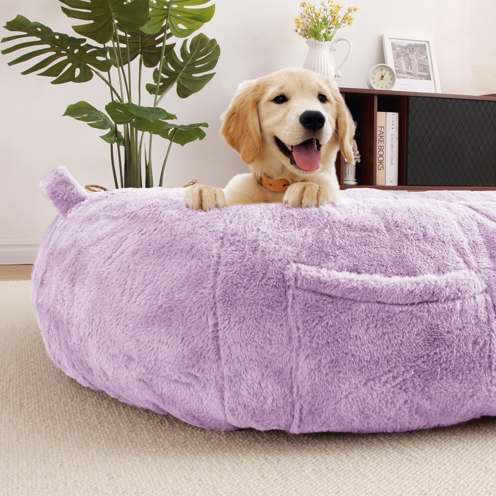 Garvee Giant Dog Bed for People, Washable & Plush Human Sized Dog Bed for Men and Women, Large Dog Bed Suitable for Adults, Anti-Slip Bean Bag for Large Dogs, Human-Sized Bed, 71"x43.3"x10"