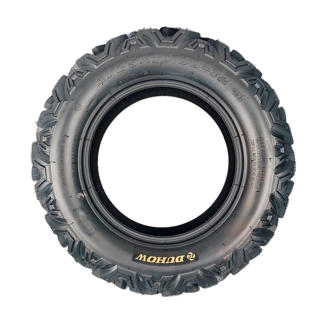 Garvee AT25x10-12 6PR All Terrain ATV Tires Tubeless Off Road 25x10x12 Black for Trail Sand Forest Mountain Desert