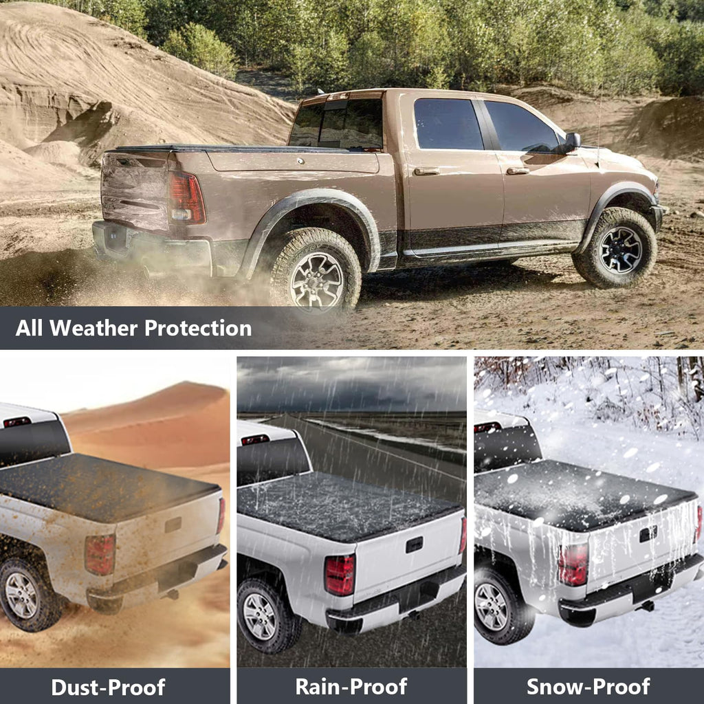 Garvee Soft Truck Bed Tonneau Cover for Ford Maverick 4.6ft Soft Roll Up Tonneau Cover Waterproof Compatible with 2022-2025 Ford Maverick 4.6ft Bed