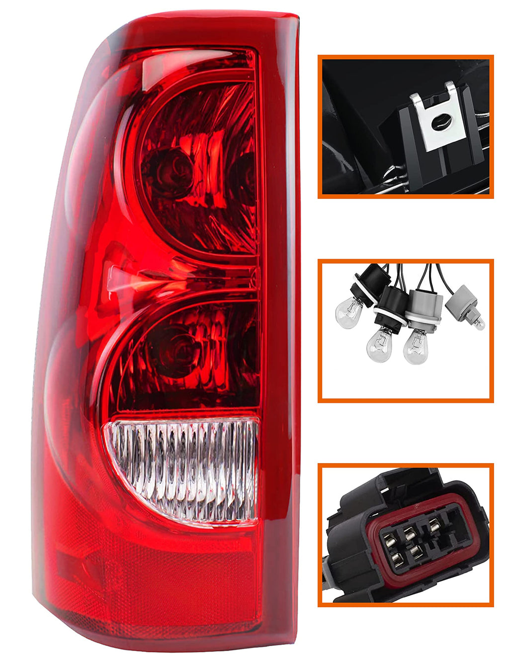 Garvee 03-06 Silverado 1500/2500HD Ruby Red Tail Lights Pair