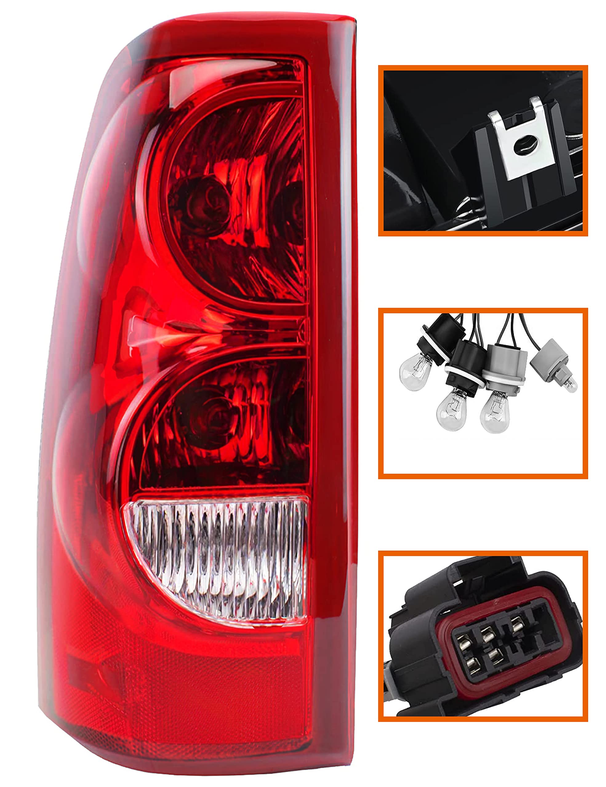 Garvee 03-06 Silverado 1500/2500HD Ruby Red Tail Lights Pair