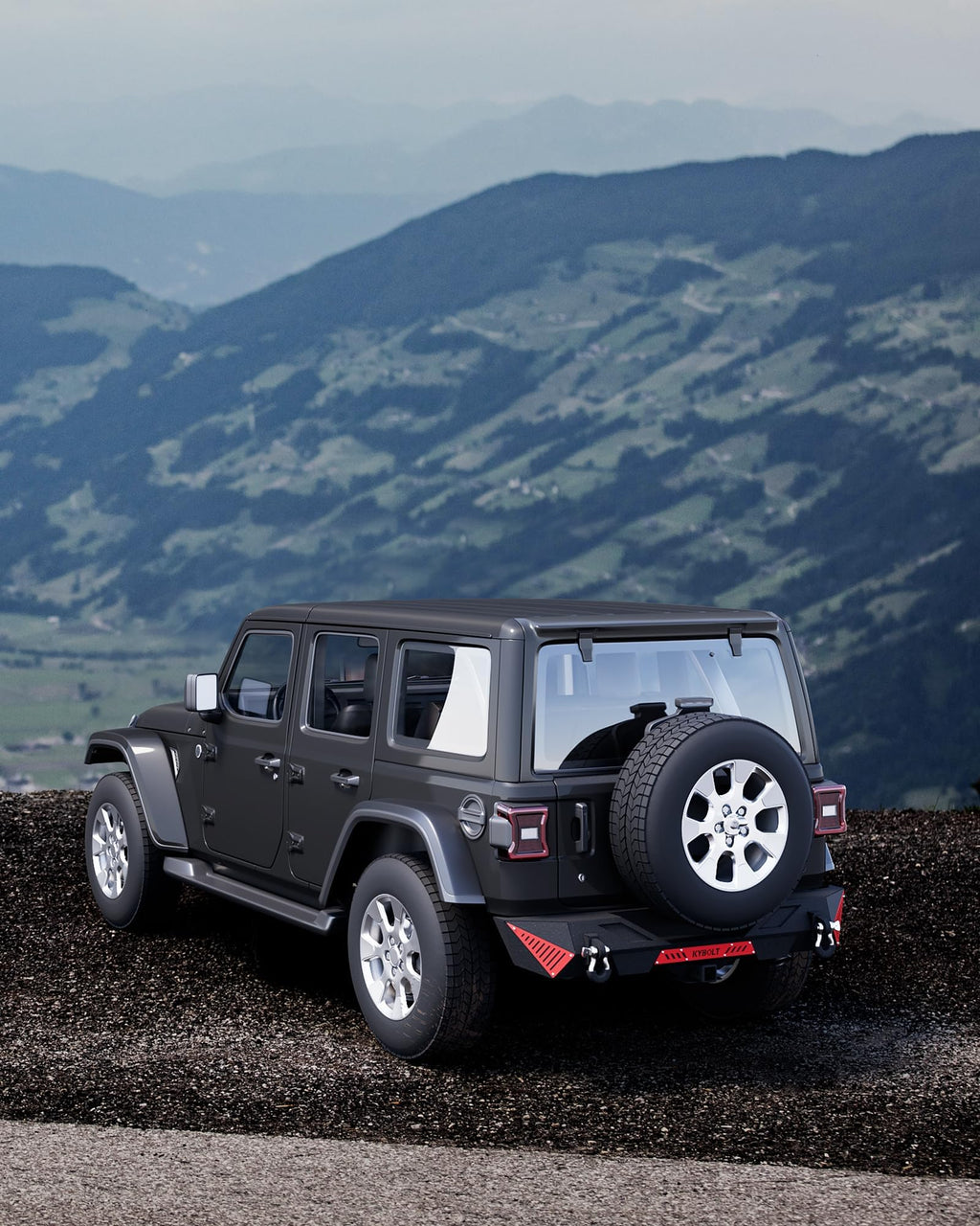 Garvee Front & Rear Bumper for 2018-2023 Jeep Wrangler JL/Unlimited JLU, Heavy-Duty Steel, Easy Install, Off-road Ready