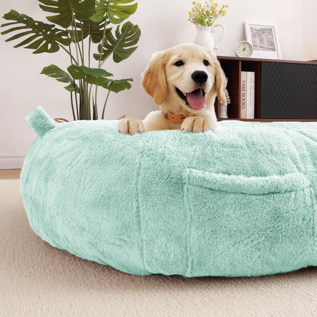 Garvee Giant Dog Bed for People, Washable & Plush Human Sized Dog Bed for Men and Women, Large Dog Bed Suitable for Adults, Anti-Slip Bean Bag for Large Dogs, Human-Sized Bed, 71"x43.3"x10"