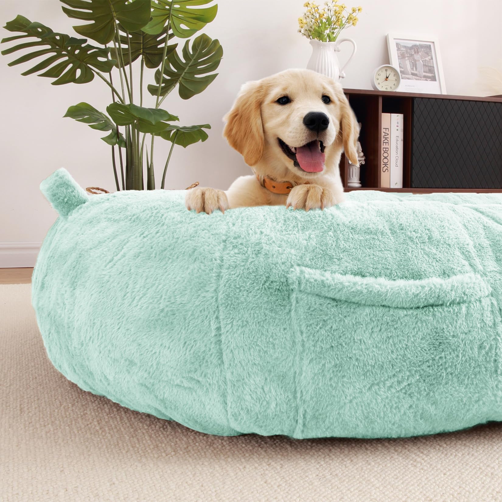 Garvee Giant Dog Bed for People, Washable & Plush Human Sized Dog Bed for Men and Women, Large Dog Bed Suitable for Adults, Anti-Slip Bean Bag for Large Dogs, Human-Sized Bed, 71"x43.3"x10"