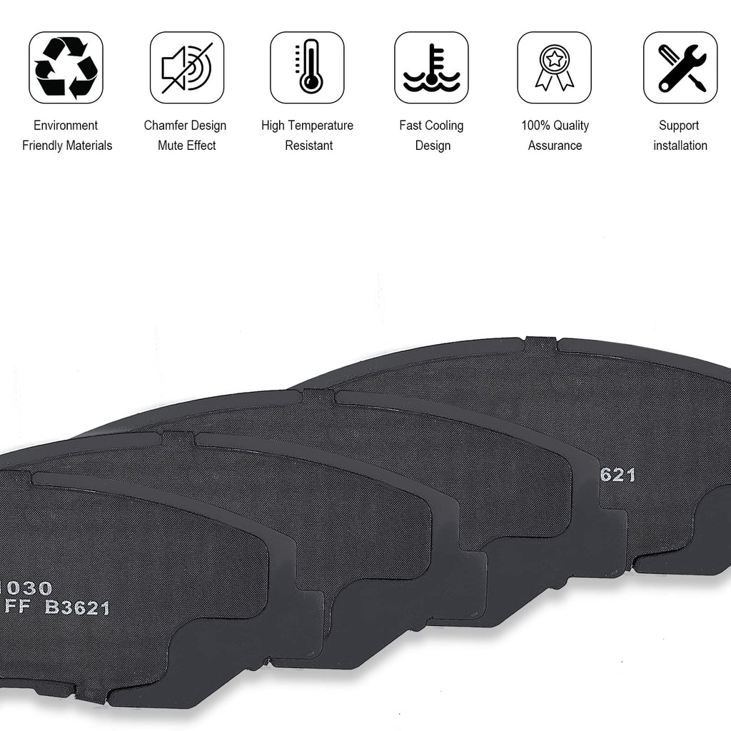 Garvee 4 PCS Premium Ceramic Disc Front Brake Pads Set for 2012-2017 Sonic, 2011-2013 Volt, 2011-2015 Cruze, 2016 Cruze Limited
