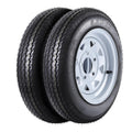 Garvee 2 Trailer Tires 4.80-12 with 12" Rims, 6PR, 5 Lug 4.5", Load Range C, Heavy Duty 6 Ply for Utility/Cargo/Boat Trailers, Black