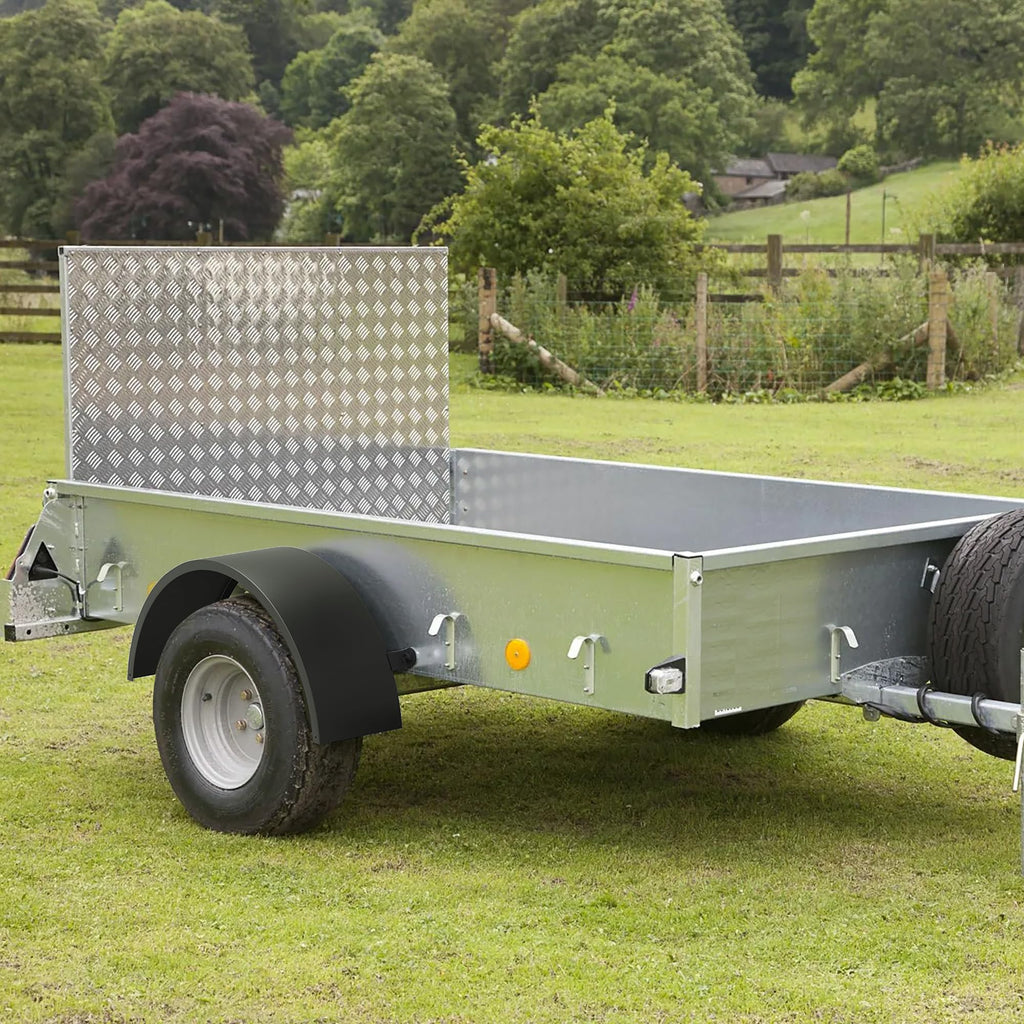 Garvee 2-Pack Trailer Fenders - Single Axle Compatible with 14-16 Inch Wheels, Durable Steel Construction, 32"x9"x15" for Utility and Landscape Trailers, Black
