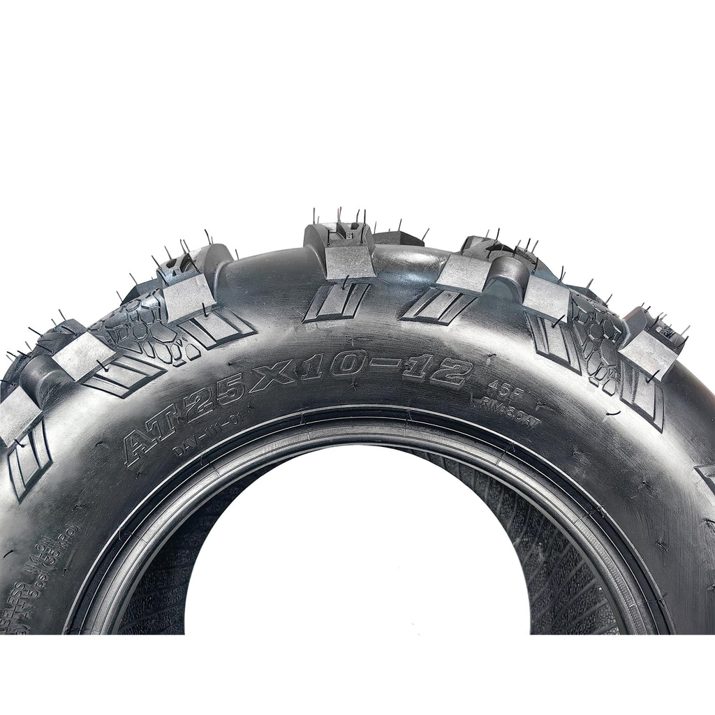 Garvee Pack of 1 25x10x12 ATV Tires Heavy-Duty Off-Road UTV Tires Durable Black