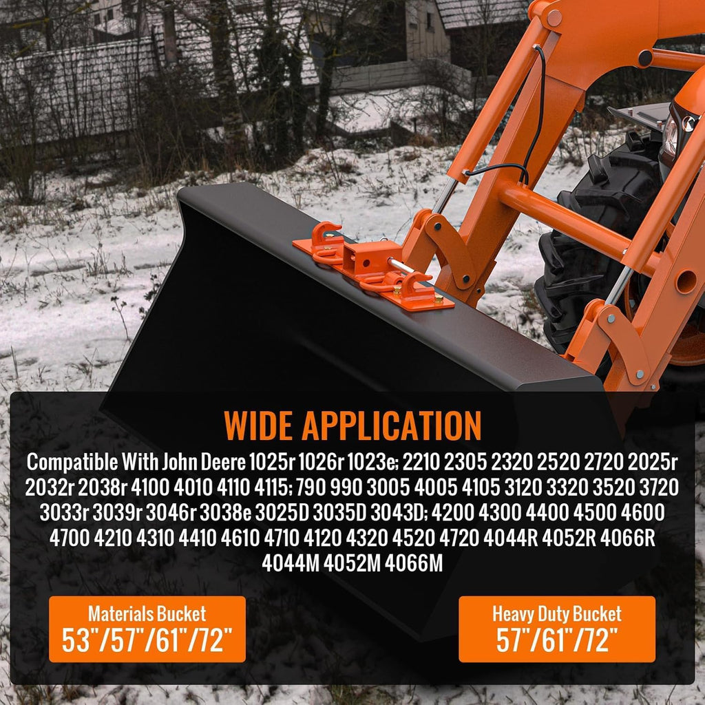 Garvee Mountable Retaining Hooks with D-Rings and 2-Inch Receiver for Compact Tractor, Durable Steel, Orange Finish