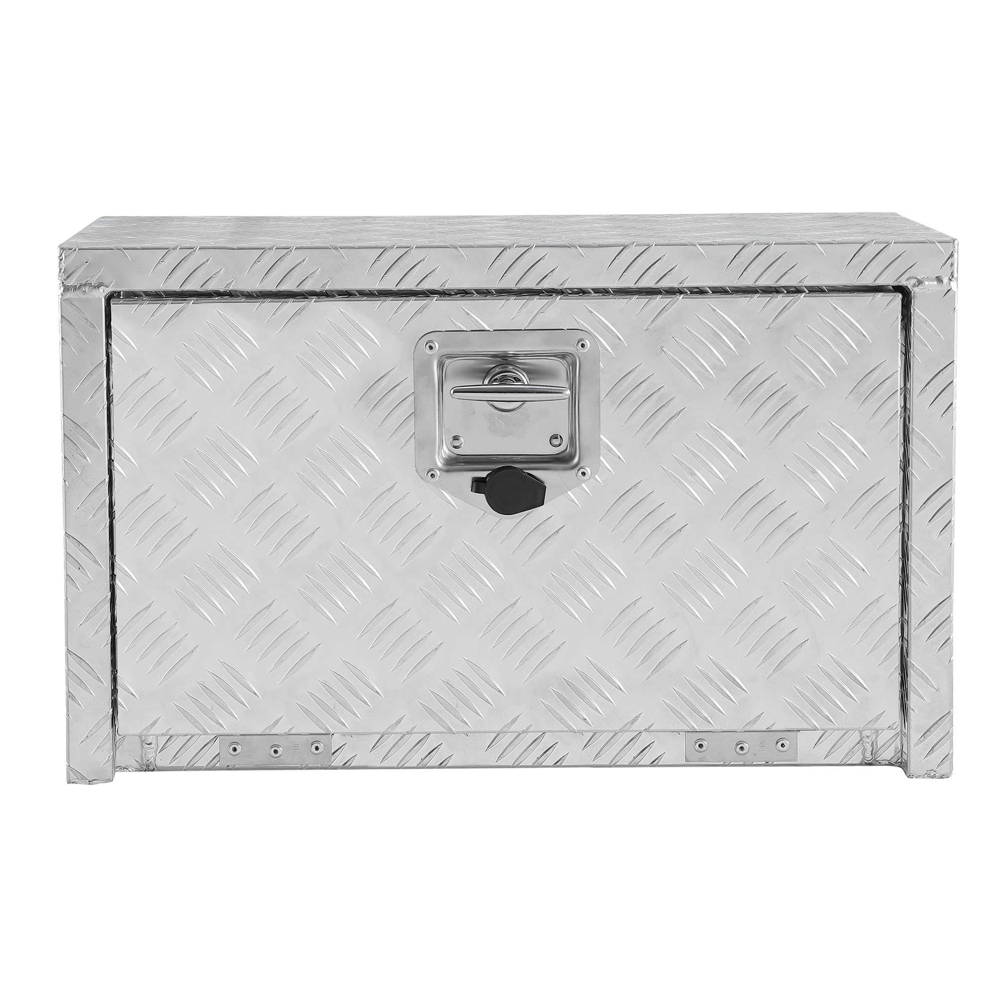 Garvee 24 Inch Heavy Duty Aluminum Tool Underbody Box Waterproof Truck Storage Organizer Chest for Pick Up Truck Bed, Silver