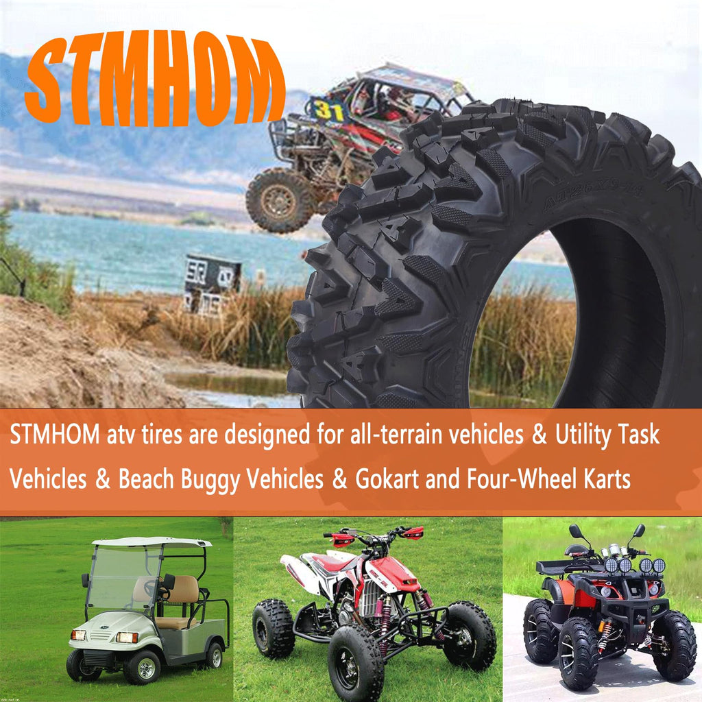 Garvee 23x8-11 ATV Tires Tubeless 6 PR All Terrain Off-Road Sand Trail 23x8x11 Black