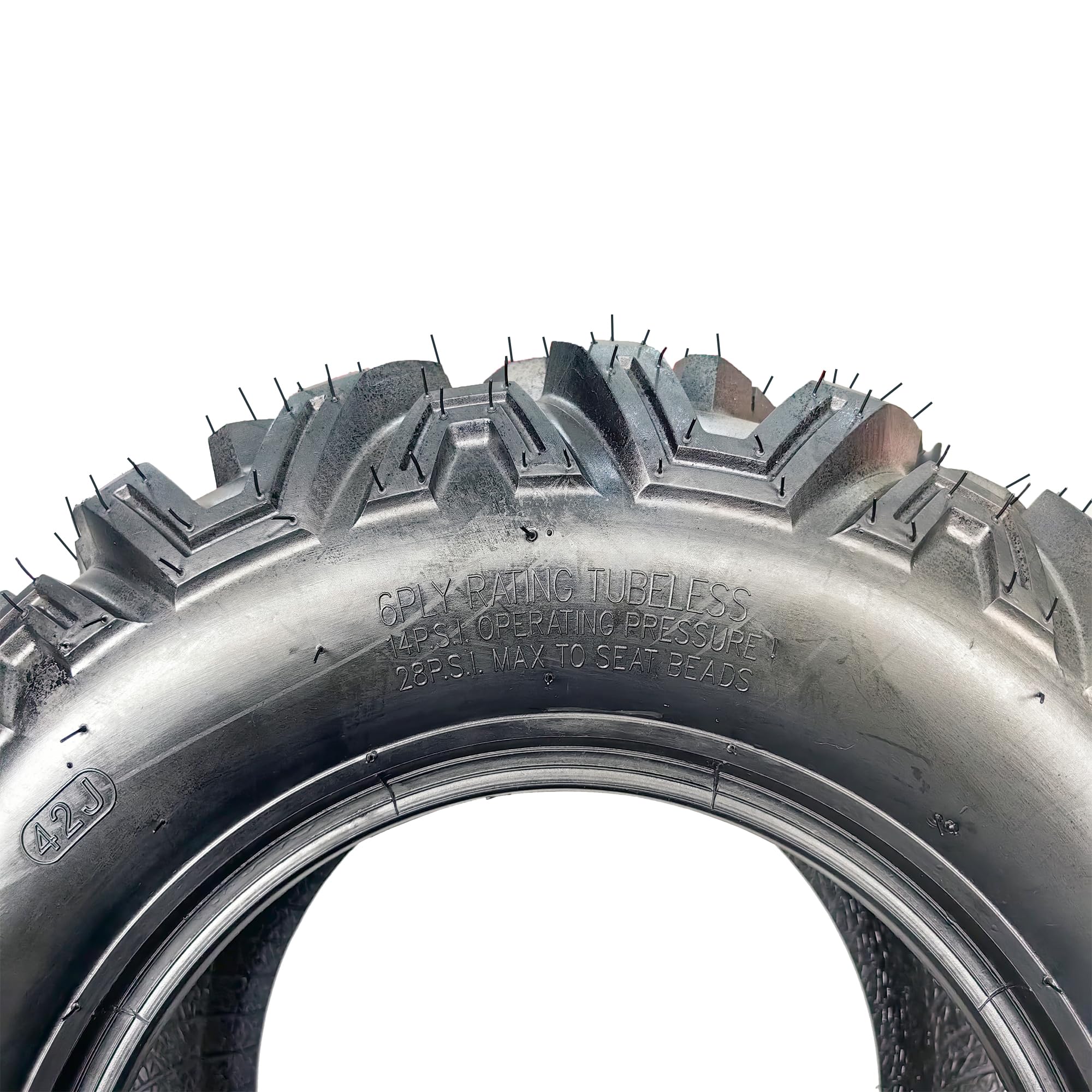 Garvee 25x10-12 ATV UTV Tires 6PR All-Terrain Heavy Duty Tubeless for Trail Mud Rock 25x10-12 12 Rim Black