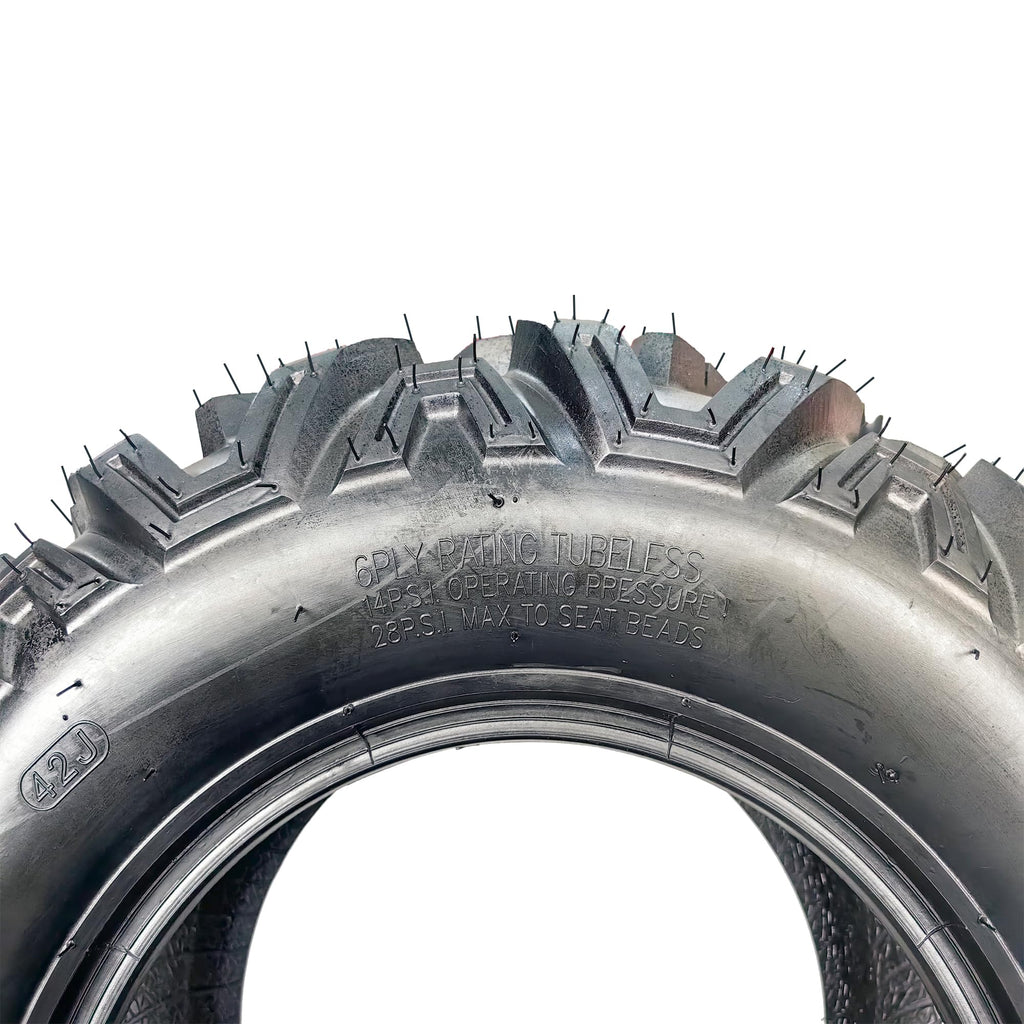 Garvee ATV UTV All-Terrain Tires 25x8-12 Front & 25x10-12 Rear Durable 6 PR Tubeless Off-Road Black