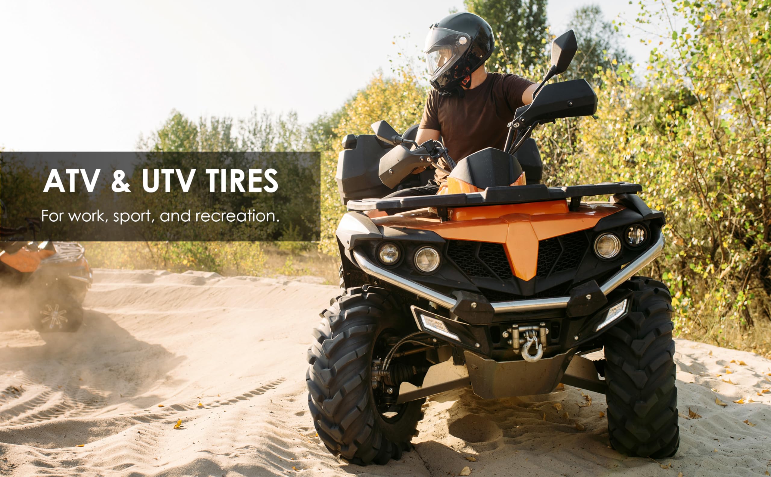 Garvee Set of 2 ATV Trail Tires 6PR Knobby Sport Tires, Tubeless - AT25x10-12-6PR TL APOLLO