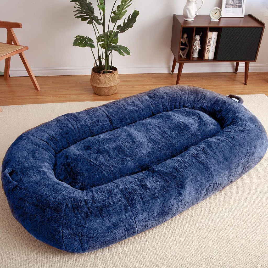 Garvee Giant Dog Bed for Men and Women, 75"x48"x14" - Washable & Plush Dog Bed for People, Suitable for Adults，Human-Sized Bed