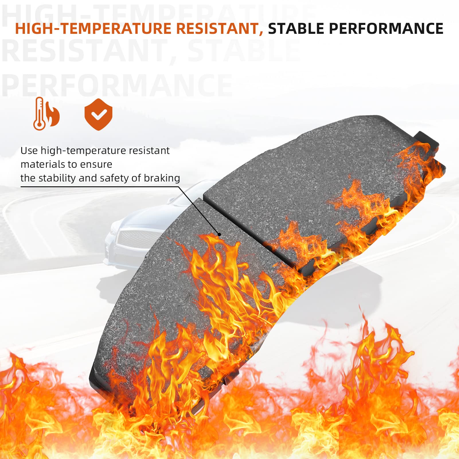 Garvee 4Pcs Premium Ceramic Rear Brake Pads for 1991-2007 Accord,2002-2015 Civic,2001-2005 CL,1997-1999 EL,2013-2022 ILX,1997-2001 Integra,02-06 RSX,1995-1998 TL,04-08 TSX,1992-1994 Vigor,07-13 SX4
