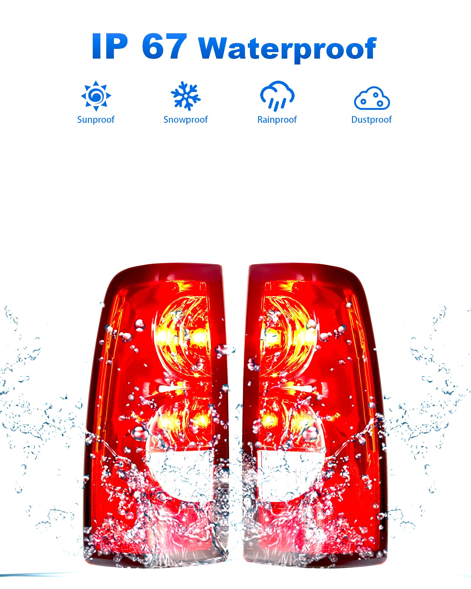 Garvee 03-06 Silverado 1500/2500HD, 04-06 3500 Ruby Red Tail Light