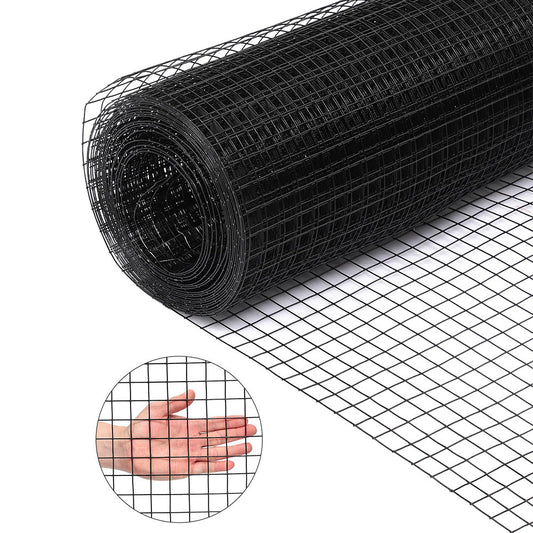 Garvee Hardware Cloth 23 Gauge Vinyl Coated and Galvanized Alloy Steel Wire Mesh Roll, 1:2inch Chicken Wire Fencing Mesh, Wire Fence Roll for Garden Pet/Poultry Enclosures Protection - 23 Gauge 24inchx50ft