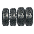 Garvee ATV UTV All-Terrain Tires 25x8-12 Front & 25x10-12 Rear Durable 4 PR Tubeless Off-Road Black